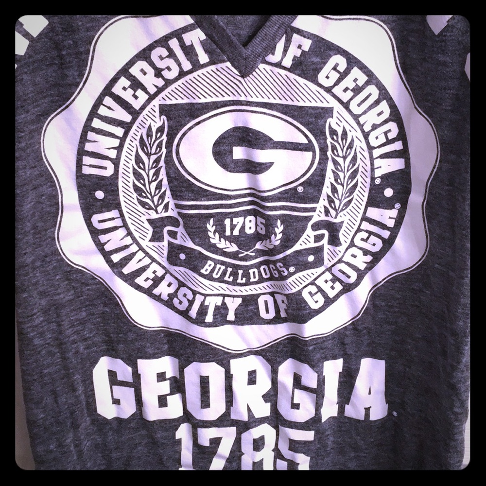 Victoria’s Secret Pink UGA v-neck tee